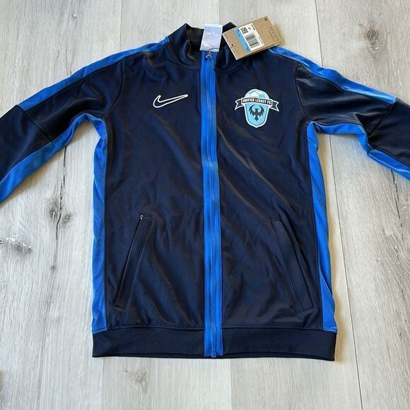 Nike Windbreaker Academy TRK JKT K Unified Legacy Fc Youth Size M Blue NWT in pk - Picture 3 of 4